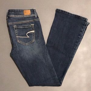 American Eagle Outfitters Women's Dark Blue Boot Cut Jeans